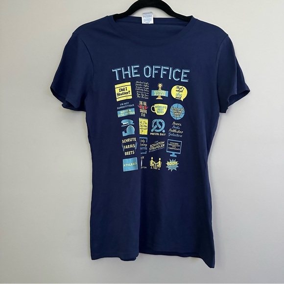 The Office Fan Blue Navy Tshirt TV show - Picture 1 of 5